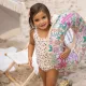 Lányok gyermek fürdőruha UPF 50+ Leopard bézs színnel a Swim Essentials-tól