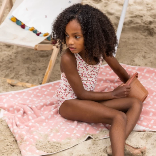 Gyermek lány fürdőruha UPF 50+ Leopard régi rózsaszín Swim Essentials