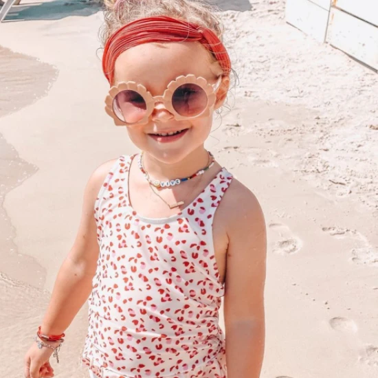 Gyermek lány fürdőruha UPF 50+ Leopard régi rózsaszín Swim Essentials