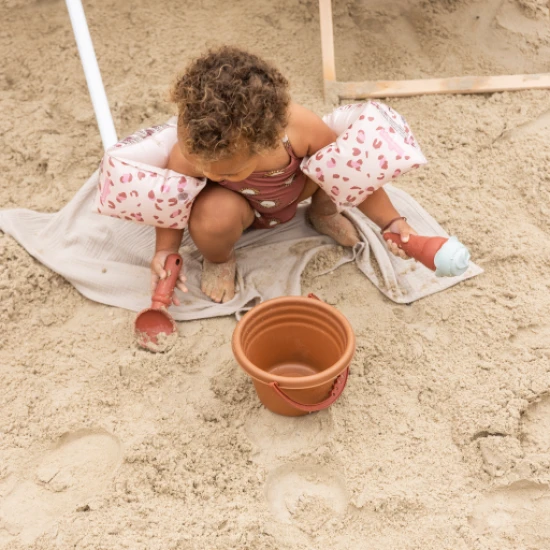 Gyermek felfújható Swim Essentials Régi rózsaszín Leopard ujjatlan gyerekeknek, ideális úszáshoz a medencében és a tengeren