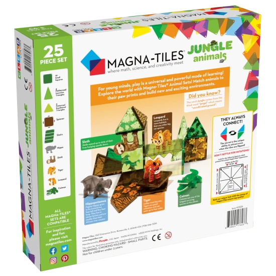 Az eredeti MAGNA-TILES® Jungle mágneskészlet.